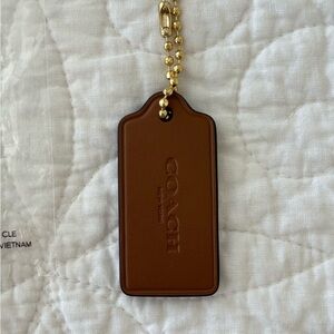 Coach Brown Leather Hangtag NWT